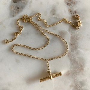 ESTÉE LALONDE T BAR NECKLACE 18ct Gold Plate